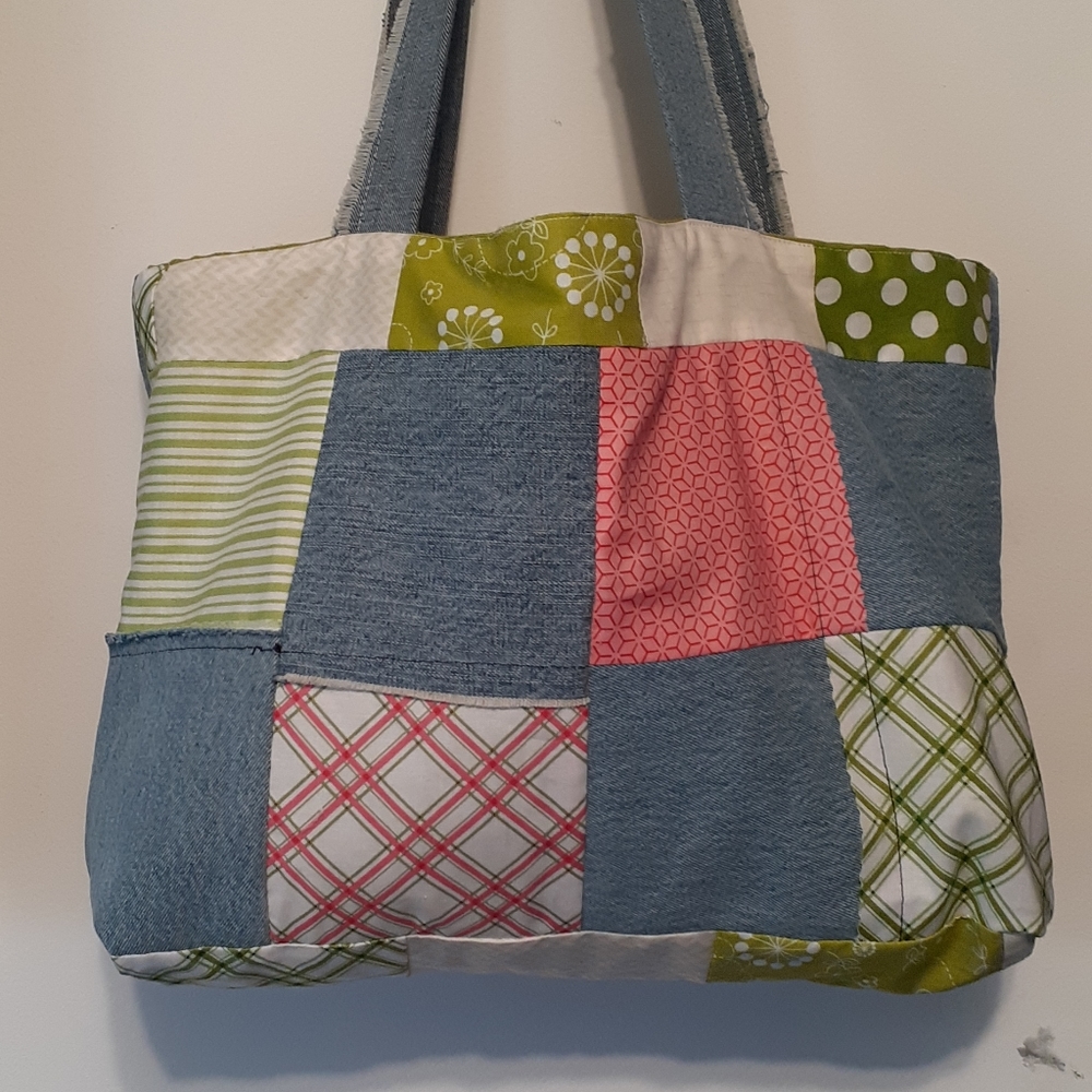Handmade Upcycled Denim Patchwork Boho Bag